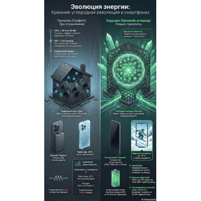 Эволюция аккумуляторов. От первых мобильных до кремний-углеродных батарей