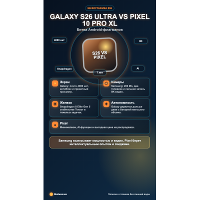 Битва флагманов: Galaxy S26 Ultra против Pixel 10 Pro XL